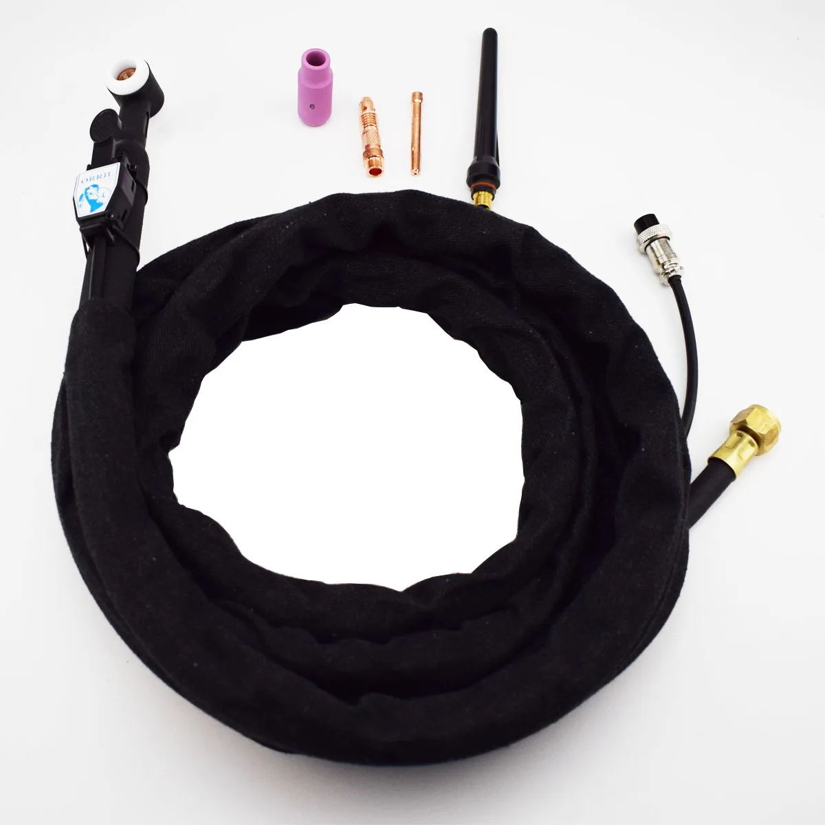 Air Cooled Gas Power Incorporated TIG Welding Torch Flexible Head Neck WP-17F 150Amps 4M Gun M16*1.5 Hose Cable