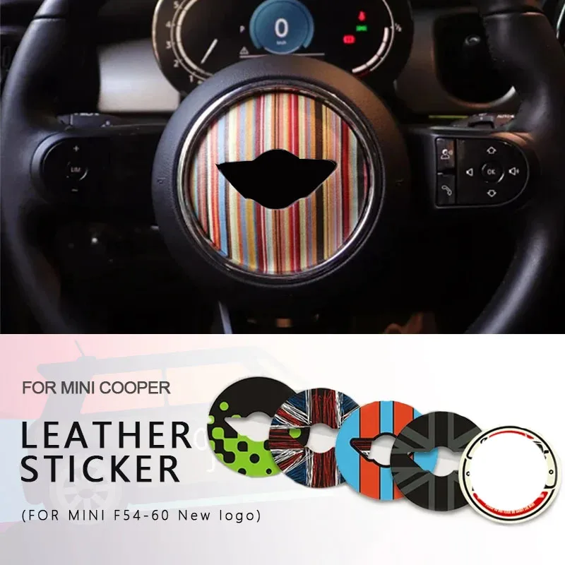 

Steering Wheel Stickers For Mini cooper Accessories For F54 F55 F56 F60 New Logo Clubman 3D Dedicated Car Sticker