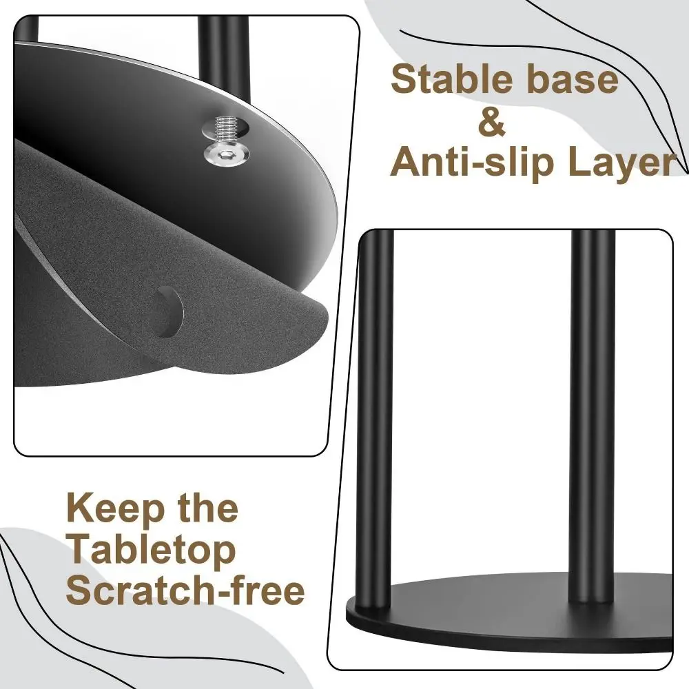 

Stainless Steel Paper Towel Holder One-Handed Tear Non-Slip Kitchen Roll Dispenser Space-Saving Durable Tissue Roll Holder