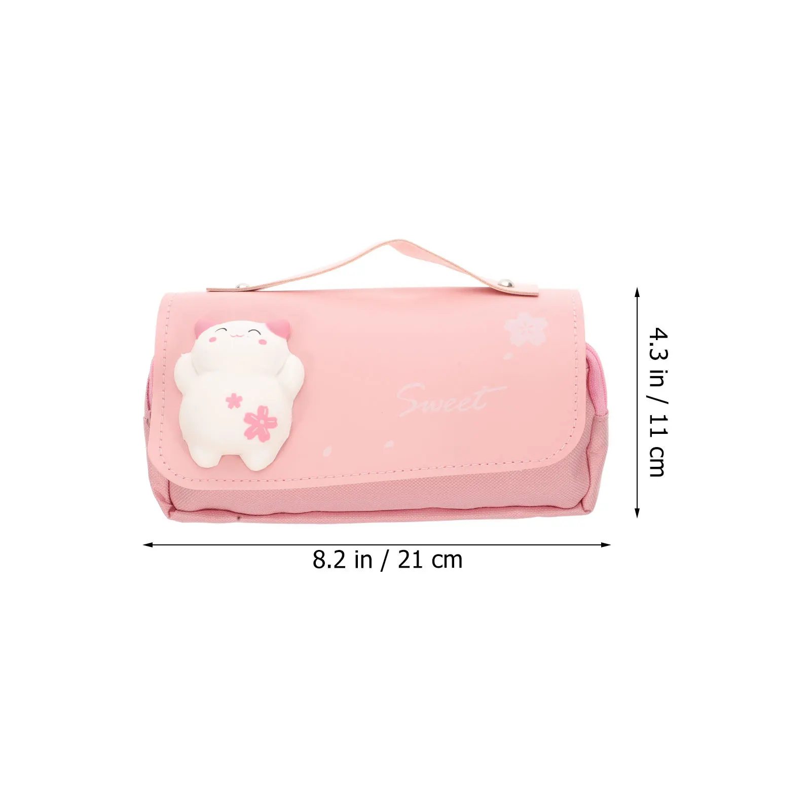 مقلمة كرتونية محمولة متعددة الاستخدام بسحاب كبير وحقيبة ضغط كاواي لحقيبة الضغط