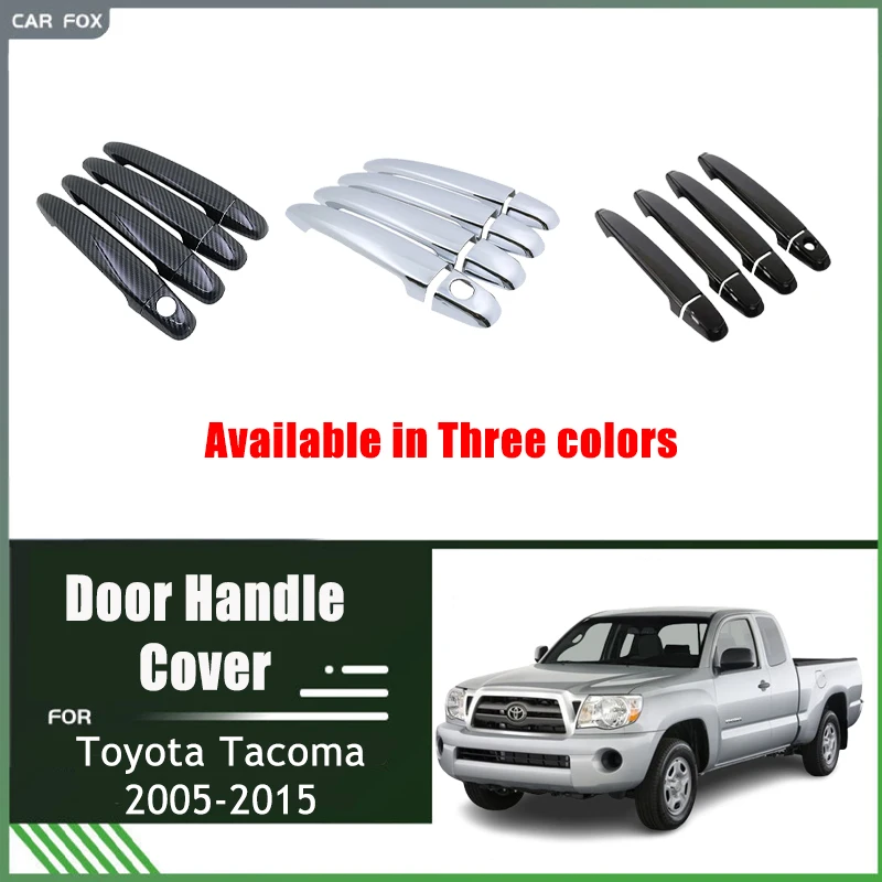 

Chrome Exterior Door Handle Cover For Toyota Tacoma MK2 2005-2015 N220 N240 N250 N260 Car Accessories Stickers Trim Set Chrome