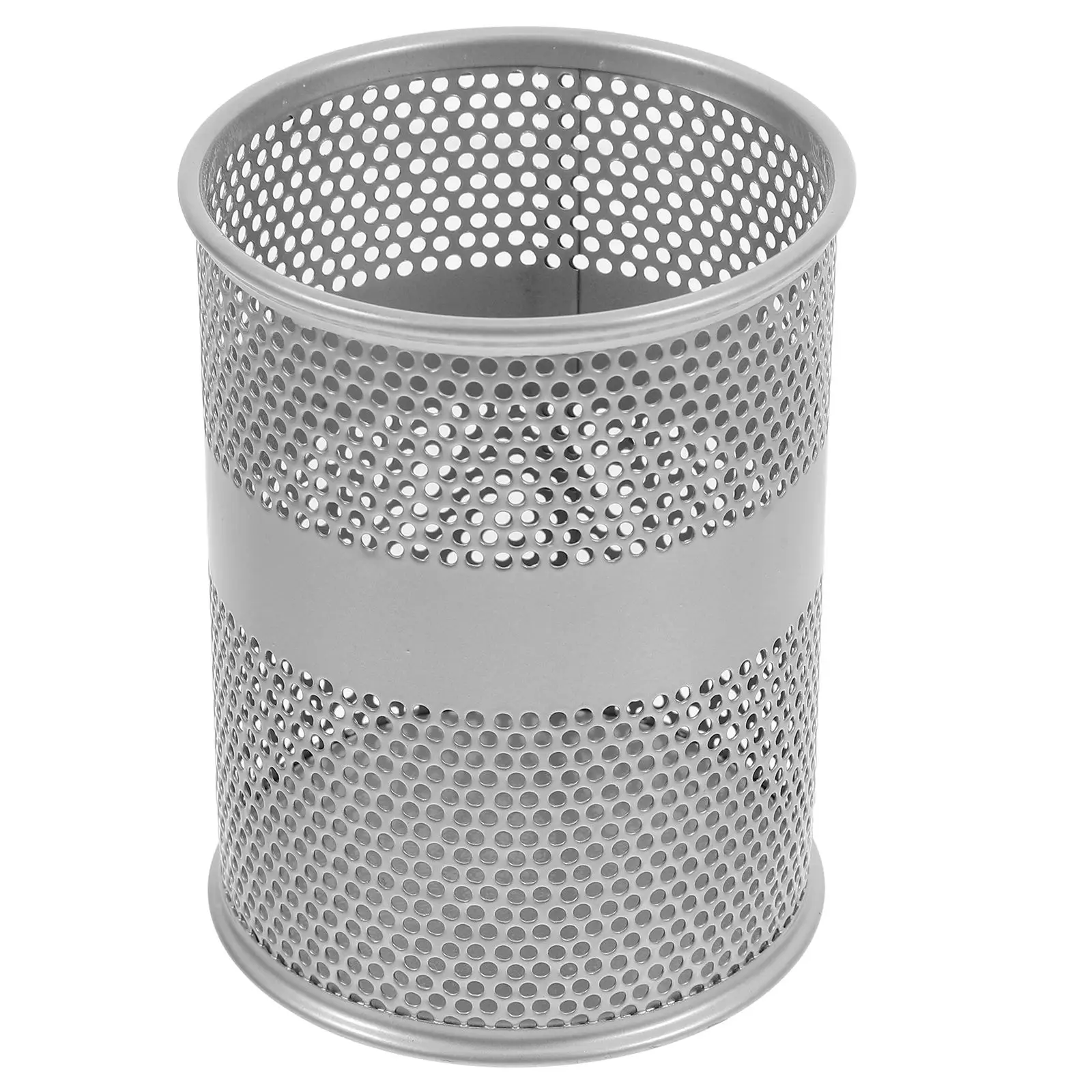 

Desk Pen Cylinder ganizer Large Capacity Stationery Teacher Pencil Holder Storage Smooth Edge Metal Mesh Design Stable Base