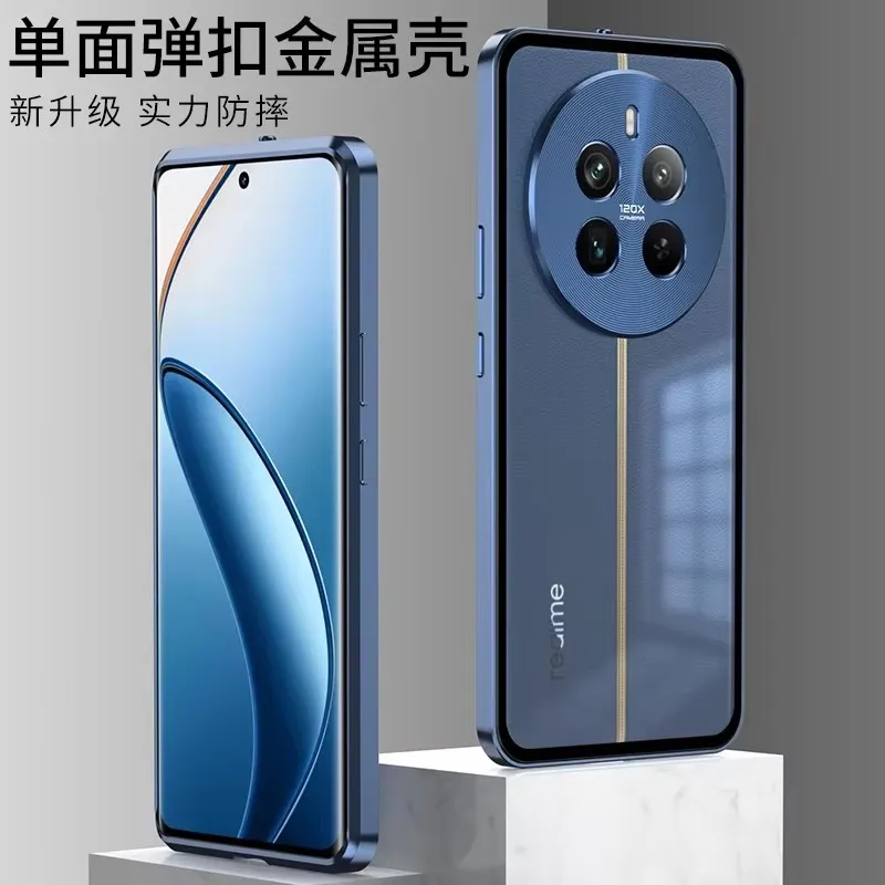 

Aluminium Alloy Metal Bumper Frame Case For OPPO Realme 12 Pro Plus Matte Acrylic Back Cover For Realme 12 Pro 12Pro+ Plus Coque