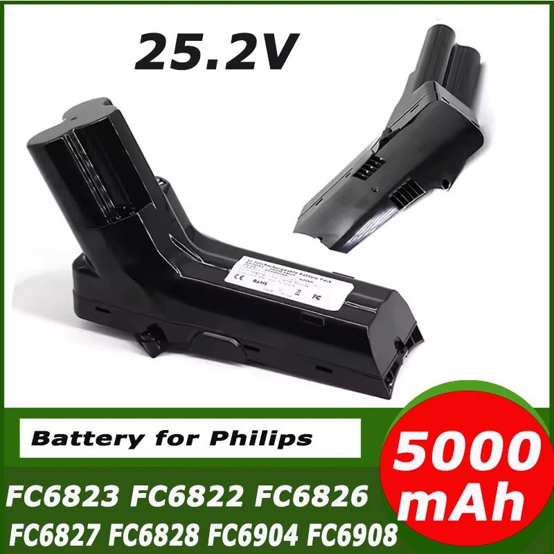 

Для пылесоса Philips SpeedPro Max Aqua SpeedPro Max Stick 25,2 В аккумулятор 5,0 Ач XC8147 FC6822 FC6823 FC6904 FC6908 FC6822/01