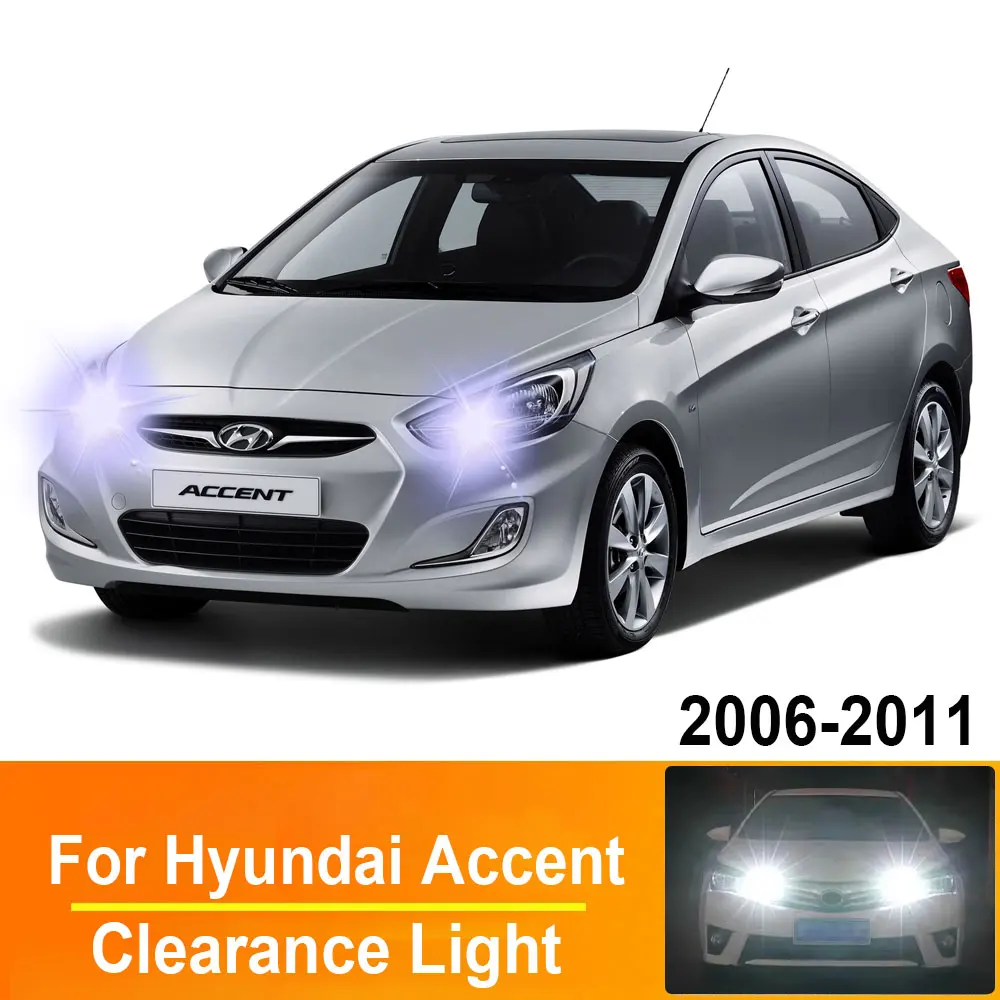 

2 шт. T10 W5W 168 194 Автомобильный светодиодный габаритный фонарь для Hyundai Accent 2006 2007 2008 2009 2010 2011 Парковочные фонари Canbus