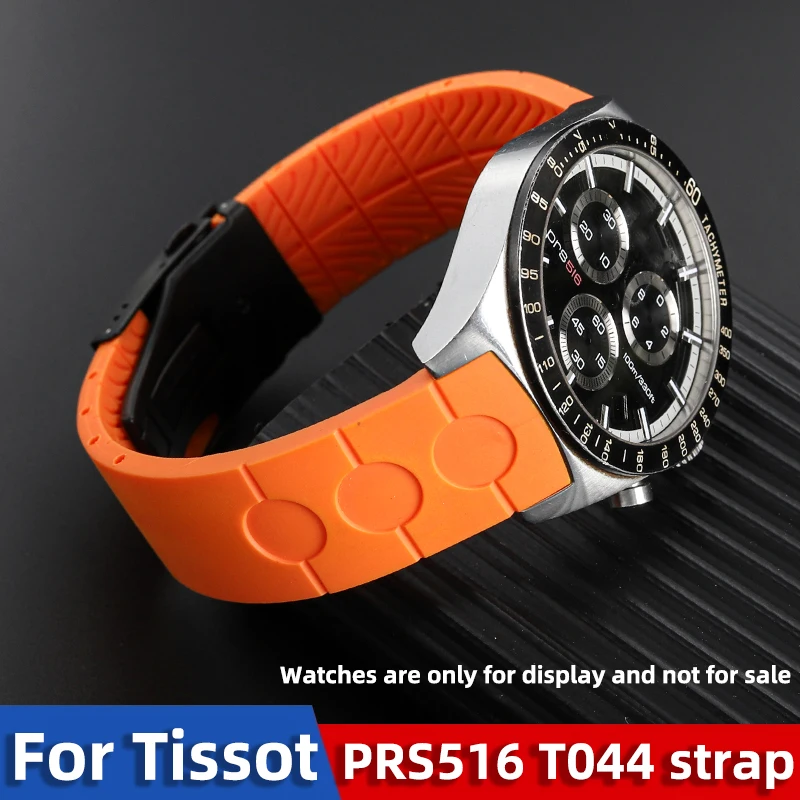 

Для Tissot 1853 T044 PRS516 силиконовый ремешок для часов для мужчин 20 мм, сменный ремешок T044417A/T044430A, водонепроницаемый спортивный браслет