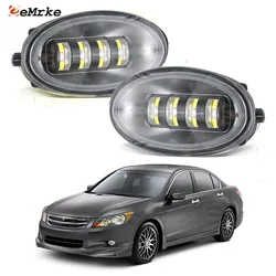 2x Modified Lens LED Car Fog Lights Assembly White / Yellow Color Fog lamp PTF for Honda Accord Insprire 2008 2009 2010 2011