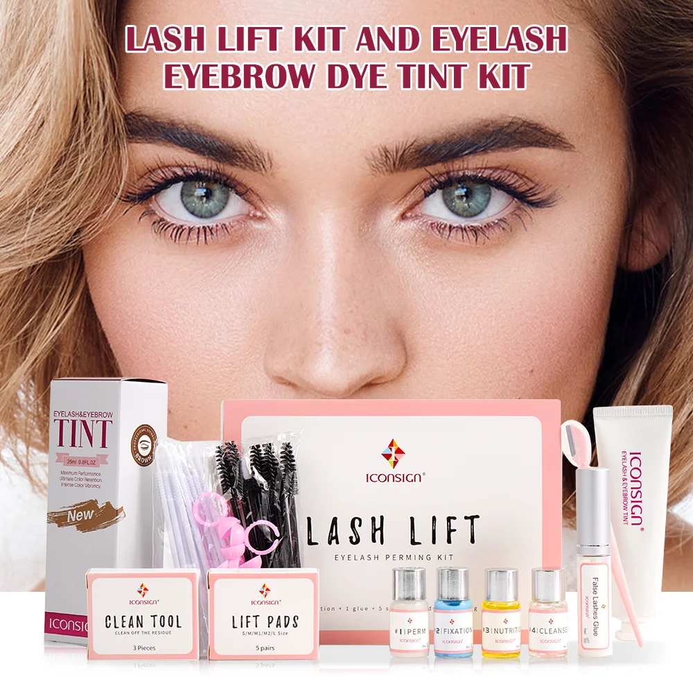 Wholesale Lash Lift Kit and Upgraded Eyelash Eyebrow Tint Kit Combo Eyelash Lifting Eyelash Dye Brow Dye Tint Eye Makeup Tools