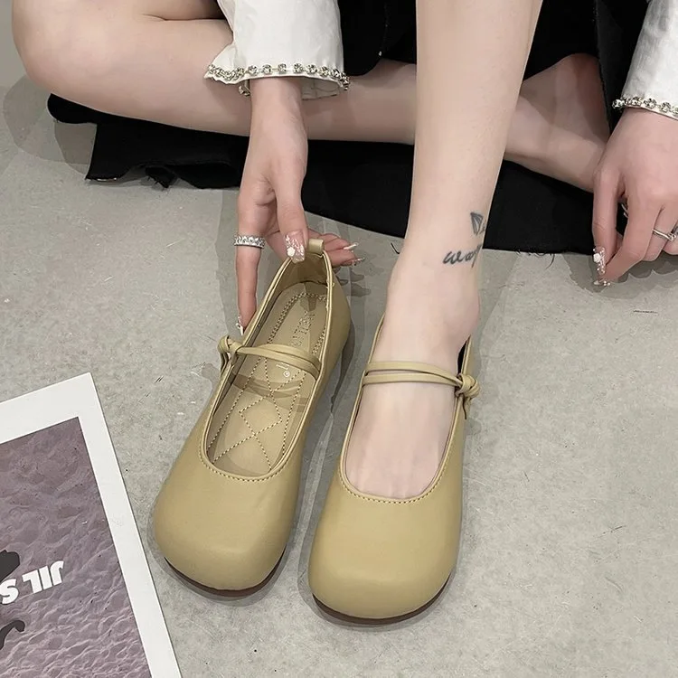 Designer Autumn Women Mary Jane Shoes  New Fashion Round Toe Ladies Comfort Soft Sole Flats Women's Comfort Ballerinas Shoes view 5