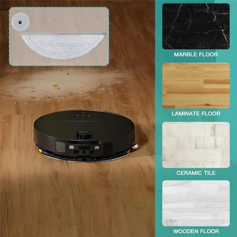 BAAM-Mop منصات استبدال ل Roborock Saros 10 جهاز آلي لتنظيف الأتربة الملحقات قابلة لإعادة الاستخدام مناديل استبدال الملحقات