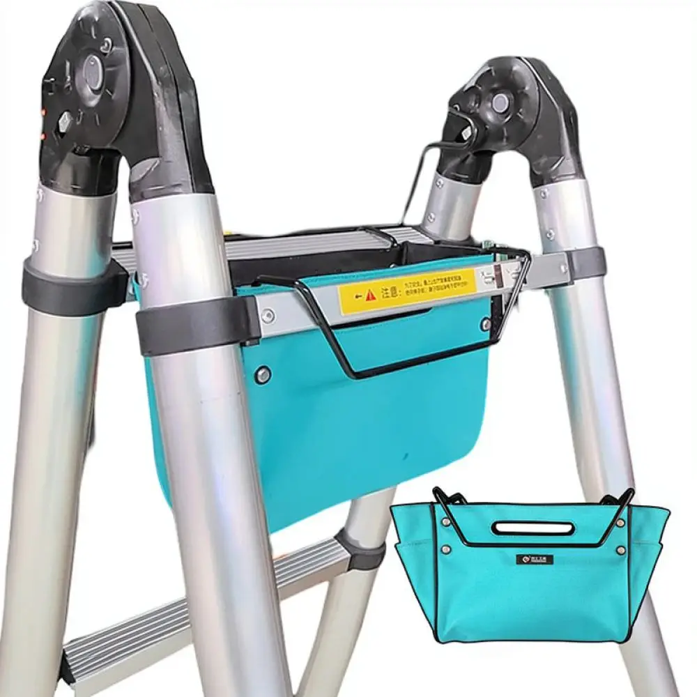 Portable Ladder Tool Bag Durable Oxford Storage Organizer For High Altitude Work Maintenance Household Repair Supplies