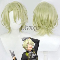 High Quality Tomoe Hiyori Tomoe Cosplay Costume Wig ES  Wig Yellow Green Curly Heat Resistant Anime Wig In Stock