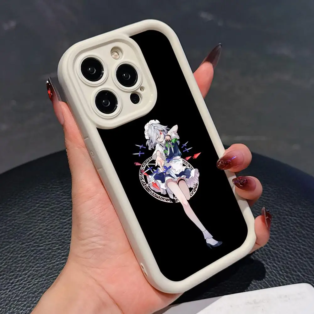 

Чехол для телефона Touhou Izayoi Sakuya для iPhone 17 16 15 14 13 12 11 Air Pro Max Plus, утолщенный, из ТПУ, цветной, роскошный