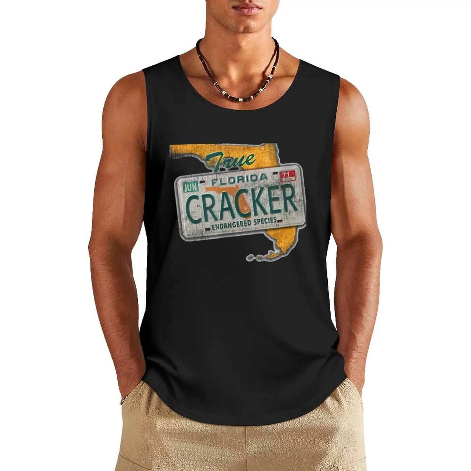 Florida Cracker Endangered Species Florida Native Tank Top sleeveless man shirts Man summer clothes T-shirt for fitness