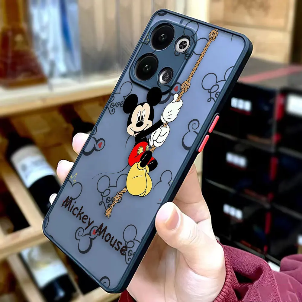 Matte Phone Case for OPPO RENO 8 8T 7Z 7 6Z 6 5 4 3 PRO PLUS 4G 5G Silicone Case Funda Capa Shell Pretty M-Mickey M-Minnie Mouse