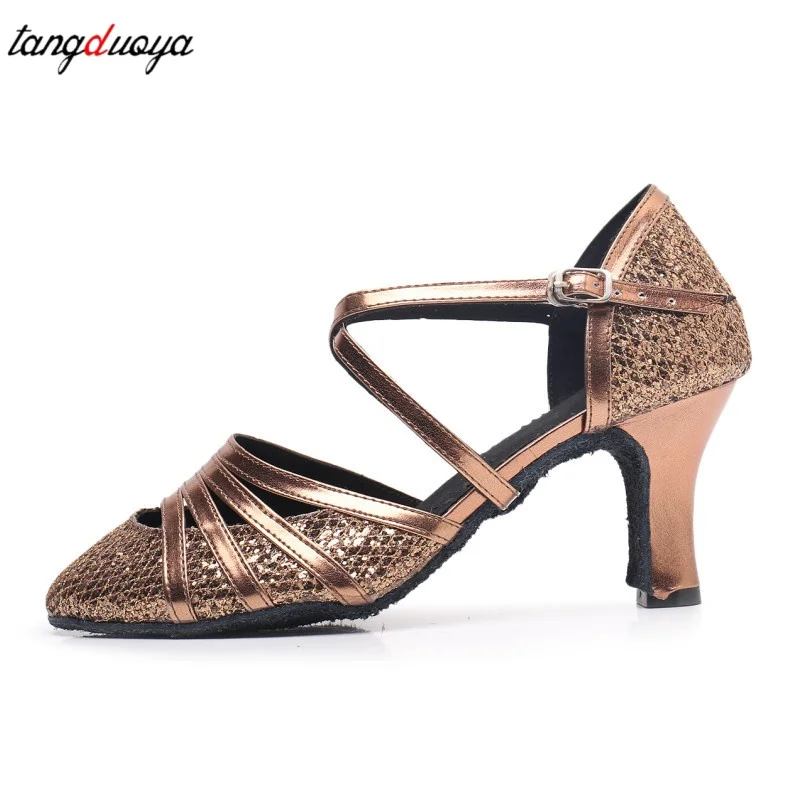 Ballroom Dance Shoes Women Glitter Modern Dance Shoes Salsa Ballroom Tango Latin Shoes Standard Ballroom Dance Shoes