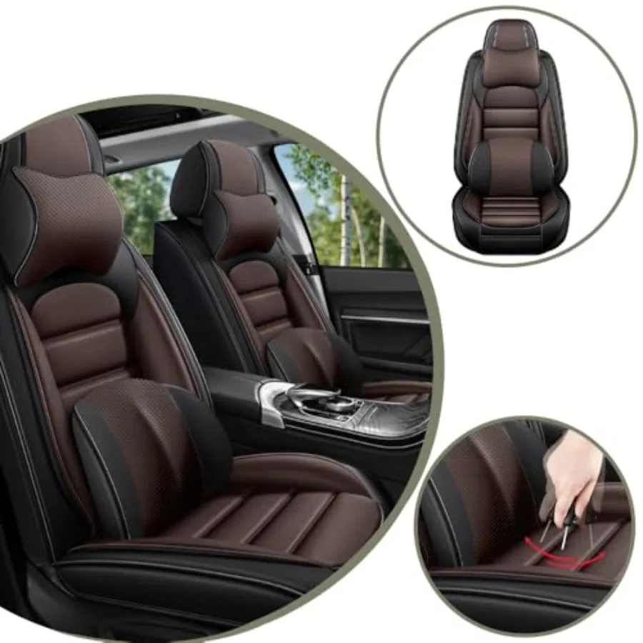 أغطية مقاعد السيارة العالمية لسيارة إنفينيتي Q50 الهجين 20142018 أغطية مقاعد مريحة ومضادة للانزلاق حماية مقعد جلدي مقاوم للماء