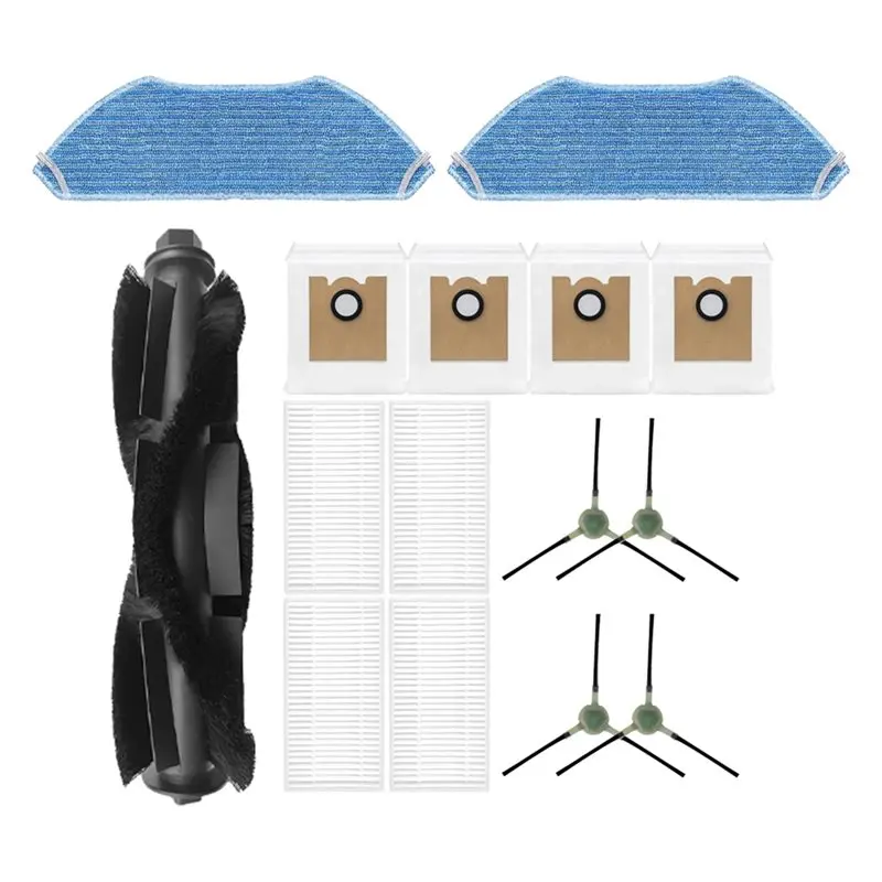 AB43-voor Lefant M2 Pro/M2S Pro vervangingsset - rolborstel(1), zijborstels(4), HEPA-filters(4), dweilpads(2), stofzakken(4)