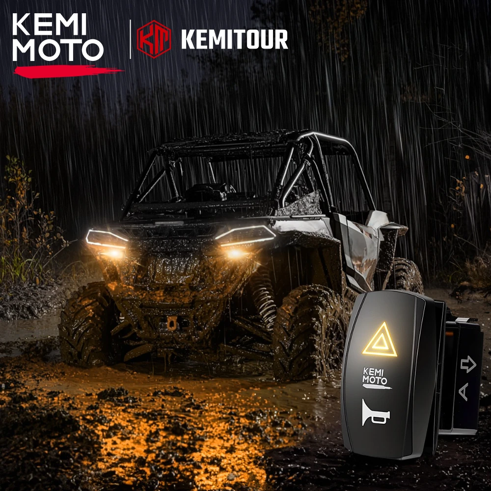 

Комплект указателей поворота KEMIMOTO UTV ATV с кулисным переключателем, совместимый с Polaris Ranger XP 1000 для CFMoto Uforce для Can-Am Maverick
