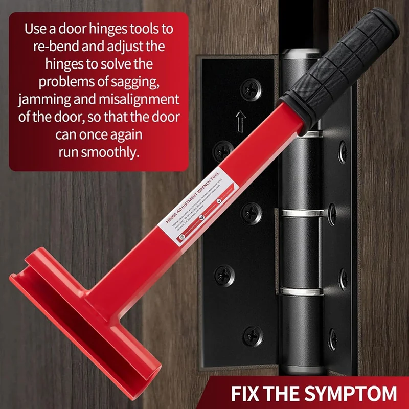 ABHU เครื่องมือปรับบานพับประตู-ด้ามยาวบานพับ Bender Wrench.134 เกจสําหรับ Commercial ประแจบานพับประตูพร้อมที่จับยาง