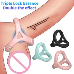 Penis Ring Reusable Silicone Semen Cock Ring Penis Enlargement Delayed Ejaculation Lasting Sex Toys For Men Dick Enlarger Rings