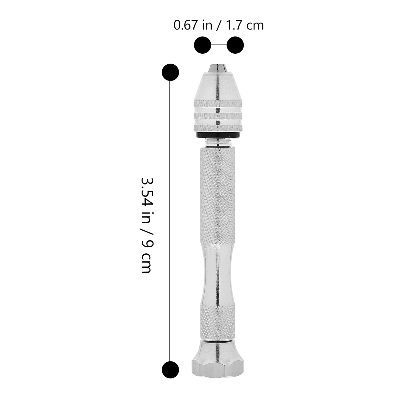 

Swivel Head Aluminum Alloy Pin Vise Hand Drill Tool Compatible with 0.1-3.5mm Bits Precision Rotary Hand Drill for Wood Plastic