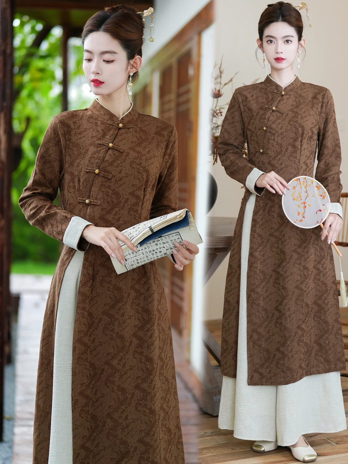 

Новый китайский женский костюм Zen Sle, костюм для чайной церемонии, работает orm, традиционный ханьфу, национальный Sle, осень-зима, мода