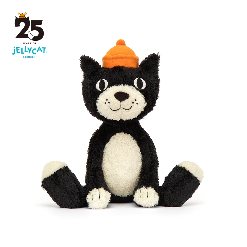 Jellycat Jack Cat плюшевая черно-белая мягкая игрушка 2024 смокинг Heritage Original 14