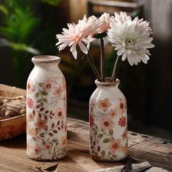 Ceramic Vase Vintage Rusticstyle Home Decoration Vase Arrangement Creative Decoration Hydroponic Vessel Dried Flower Arrangement