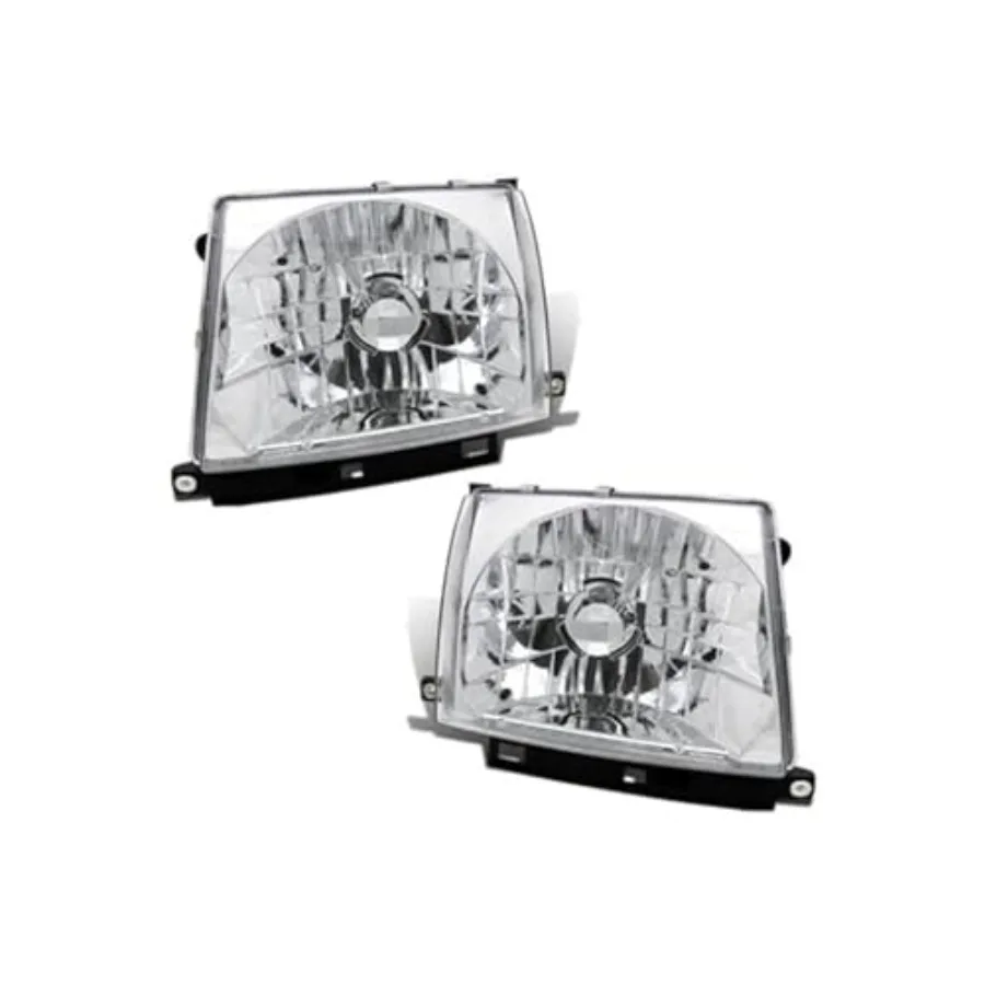 

Headlights Chrome Assembly Set For Tacoma Pair Driver Left and Passenger Right Side Replacement Headlamp