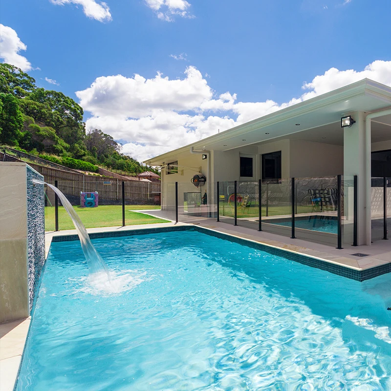 STLF Aqua Acrylic Waterfall Water Descent for Swimming Pool Fountain Waterfall with LED Light Strip