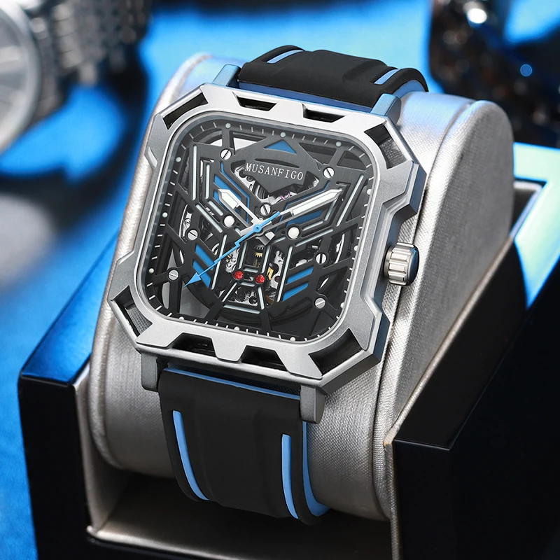 MUSANFIGO Fully Automatic Mechanical Watch Transformers Fashion Personality Waterproof Night Glow Men's Watch Casu