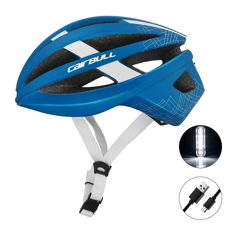 CAIRBULL VISTA Road MTB Bike Riding Helmet With USB Charging Warning Tail Light Cascos Ciclismo