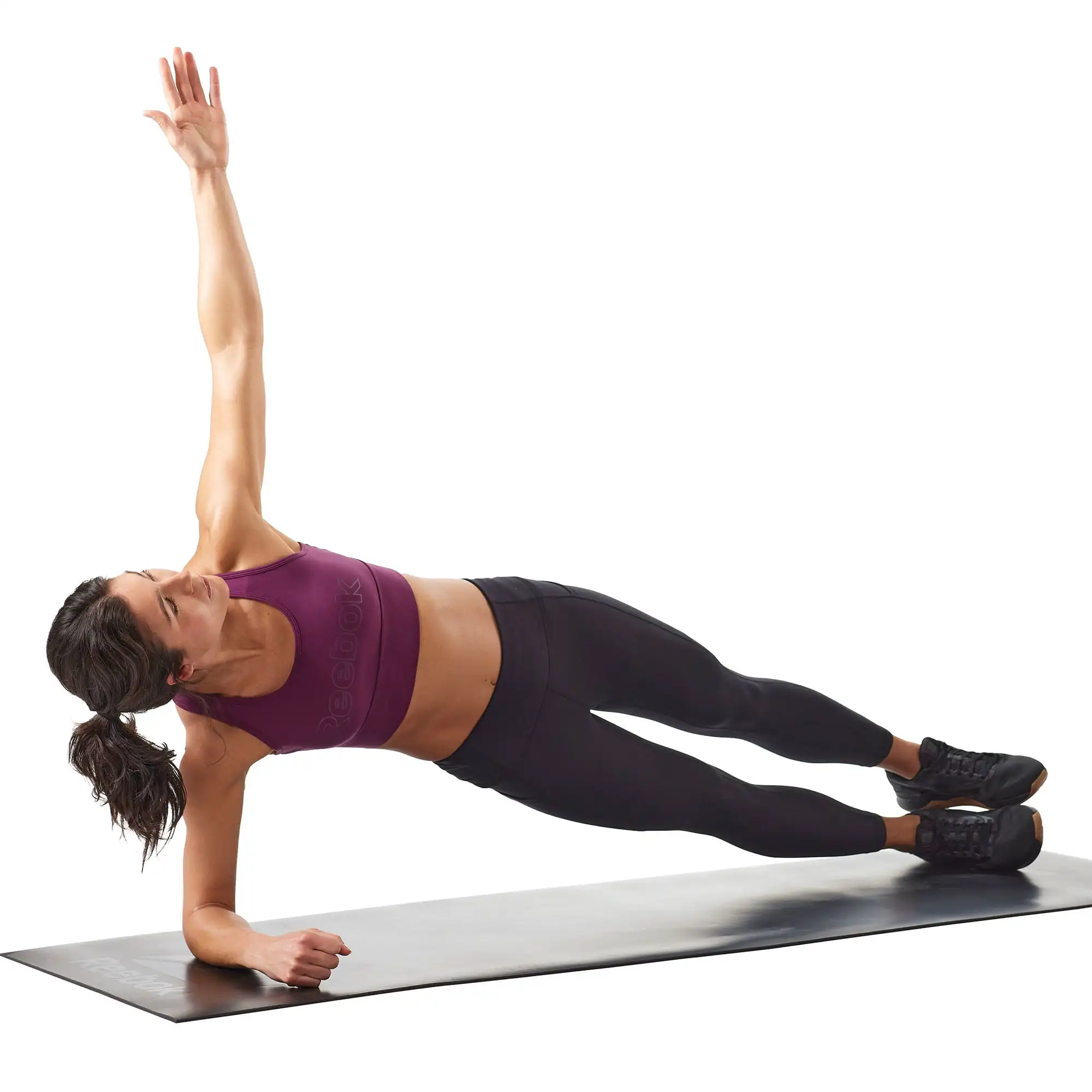 Matras Kebugaran 5MM, Pegangan Tertinggi, Hitam