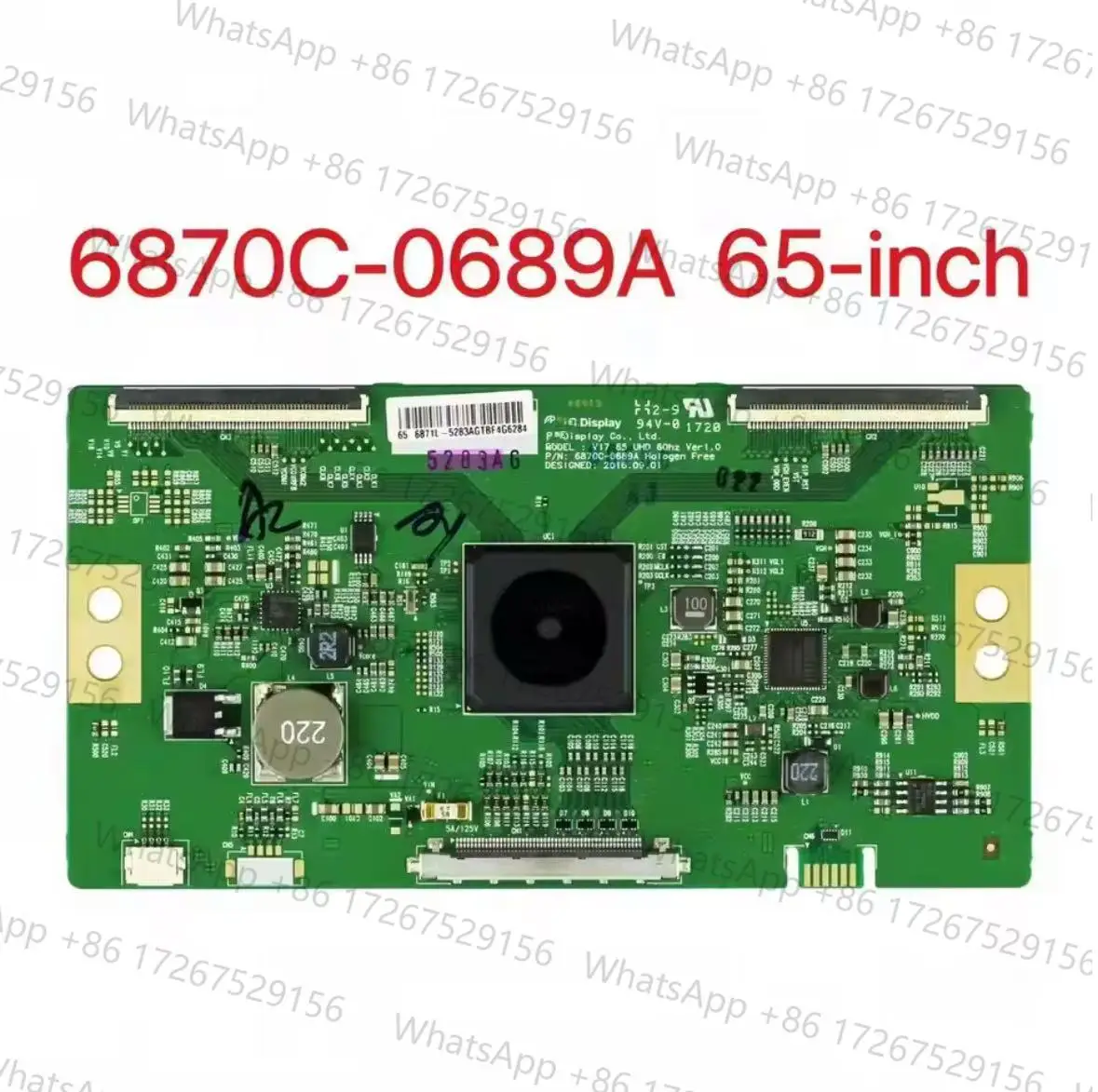 Placa lógica 6870C-0689A V17 65 UHD 60HZ Ver1.0 Placa T-CON 65UJ6300-CA NC650DGE 65UJ630V-ZA
