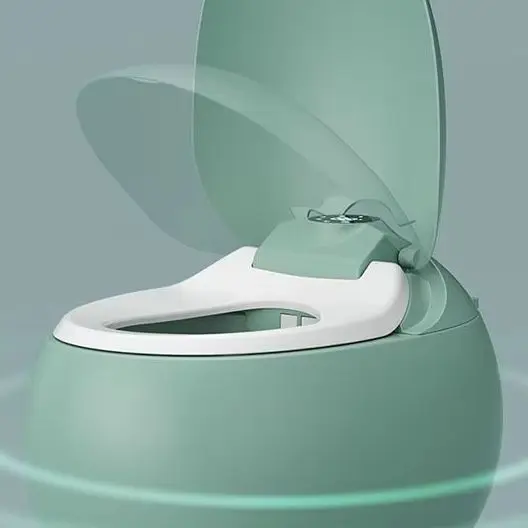 

Egg Shape Green Smart Toilet, One Button Flush Ceramic Toilet Bowl for Modern Bathroom