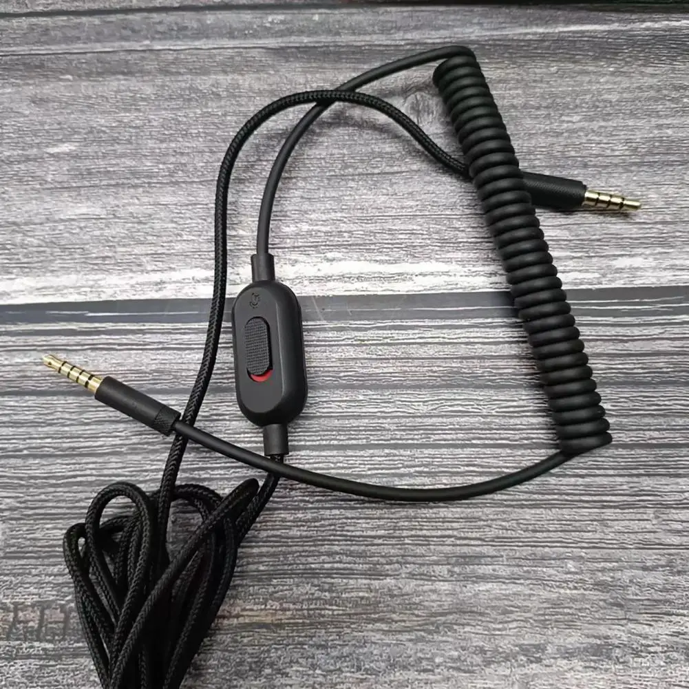 Headset Cable Headphone Cable with Volume Controls 2m Headphone Audio Cable with Mute Volume Control Gaming Aux for Logitech