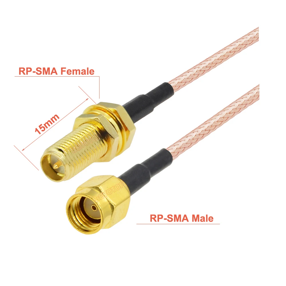 RG316 Cable 15MM SMA Female Bulkhead to SMA Male Plug WIFI Antennna Extension Jumper 50Ohm Coaxial RF Cable Pigtail Adapter