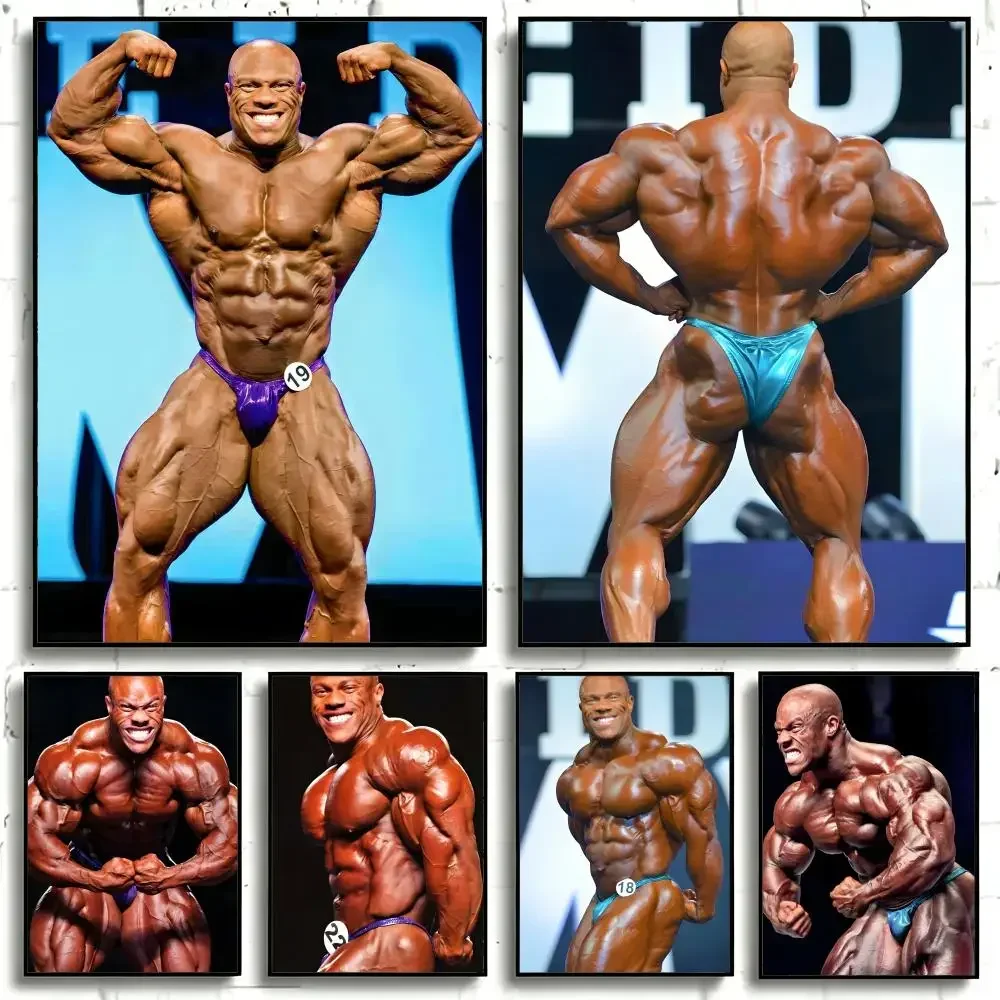 Athlete Phil Heath Poster Self-adhesive Art Waterproof Paper Sticker Coffee House Bar Room Wall Decor
