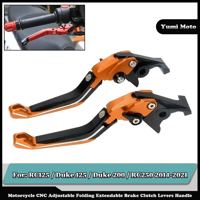 

NEW Motorcycle Folding Adjustable Brake Clutch Levers Handlebar For KTM RC125 / Duke 125 / Duke 200 / RC250 2014-2021