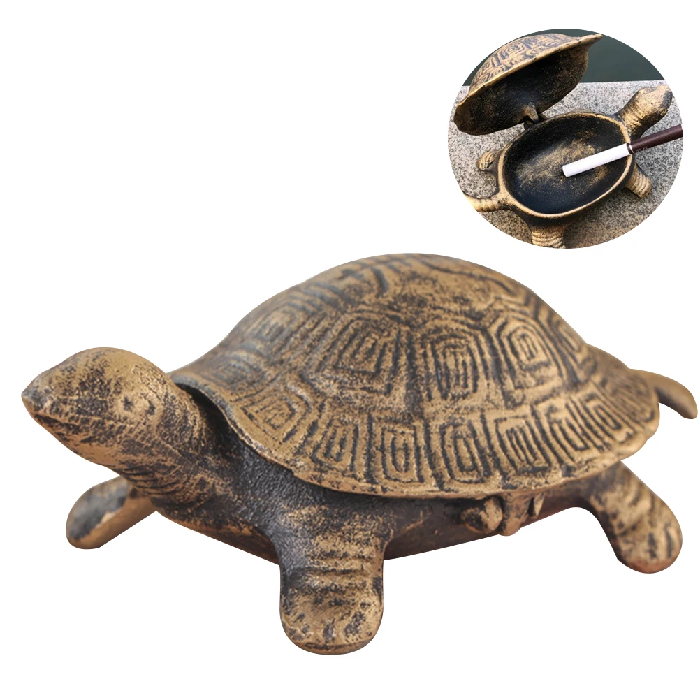 

Metal Turtle Ashtray Fashion Ornament Smoking Decorations Cigar Creative Home Office Vintage Design Durability Safety