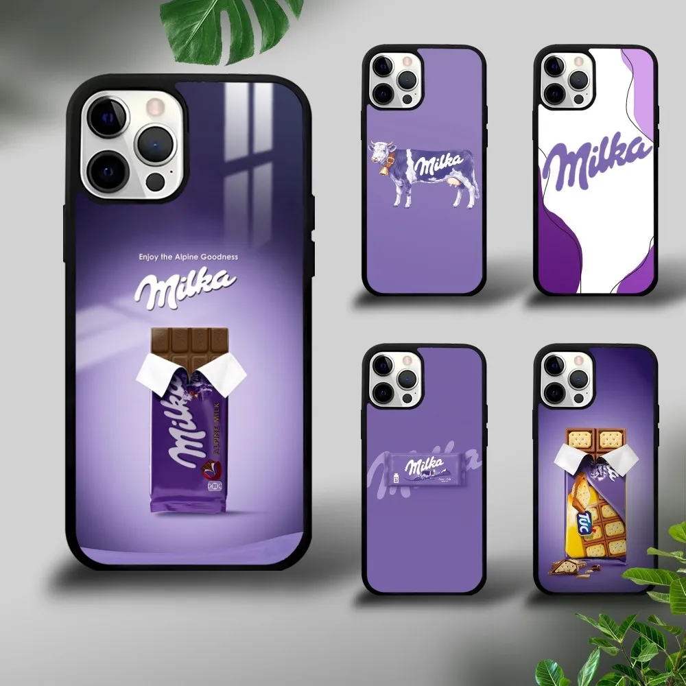

Chocolate M-MilkaS BoxS Phone Case For iPhone 16 15 14 13 12 11 Pro Xs Max Mini Plus Celulares Hard Funda