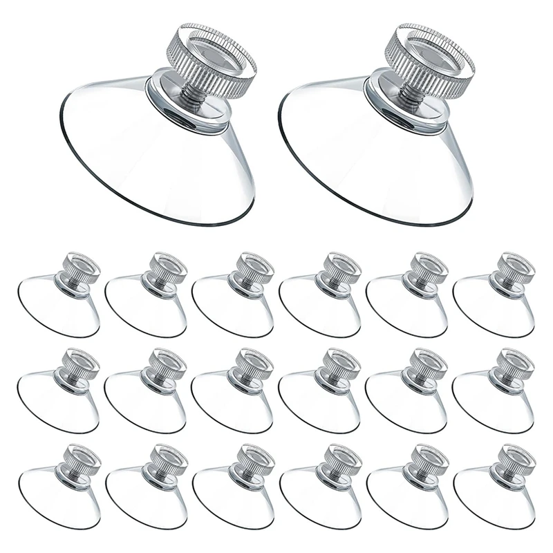 200 Pieces Suction Cups With Screw Nut, 40Mm Clear PVC Plastic Sucker Pads,For Window, Ceramic, Bathroom, Car