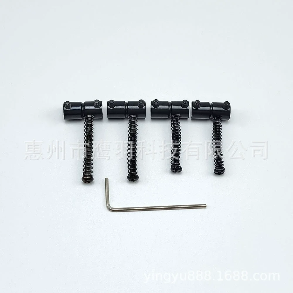 

4Pcs Bass Bridge Saddle Metal Silver Guitar Replacement Parts Electric Bass Guitar Bridge Saddles Adjustment