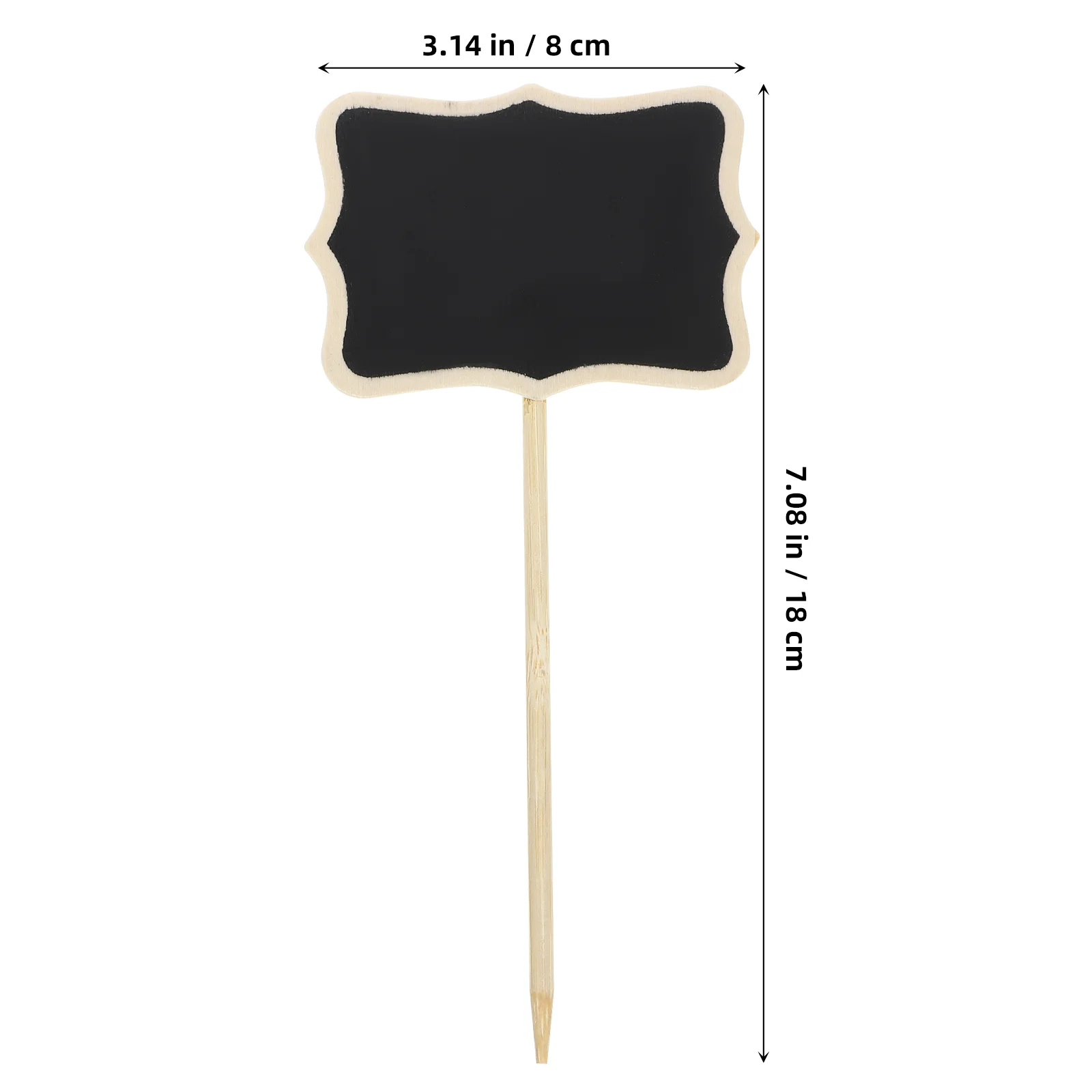 Chalk Board Plant Sticks Signs Chalkboard Price Tags Labels Black Wooden Mini Blackboard Child