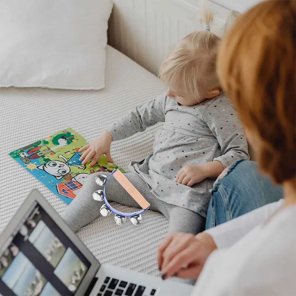 4 個ハンドシェイキングベルパーティージングル音楽知育玩具打楽器安全な長期的な