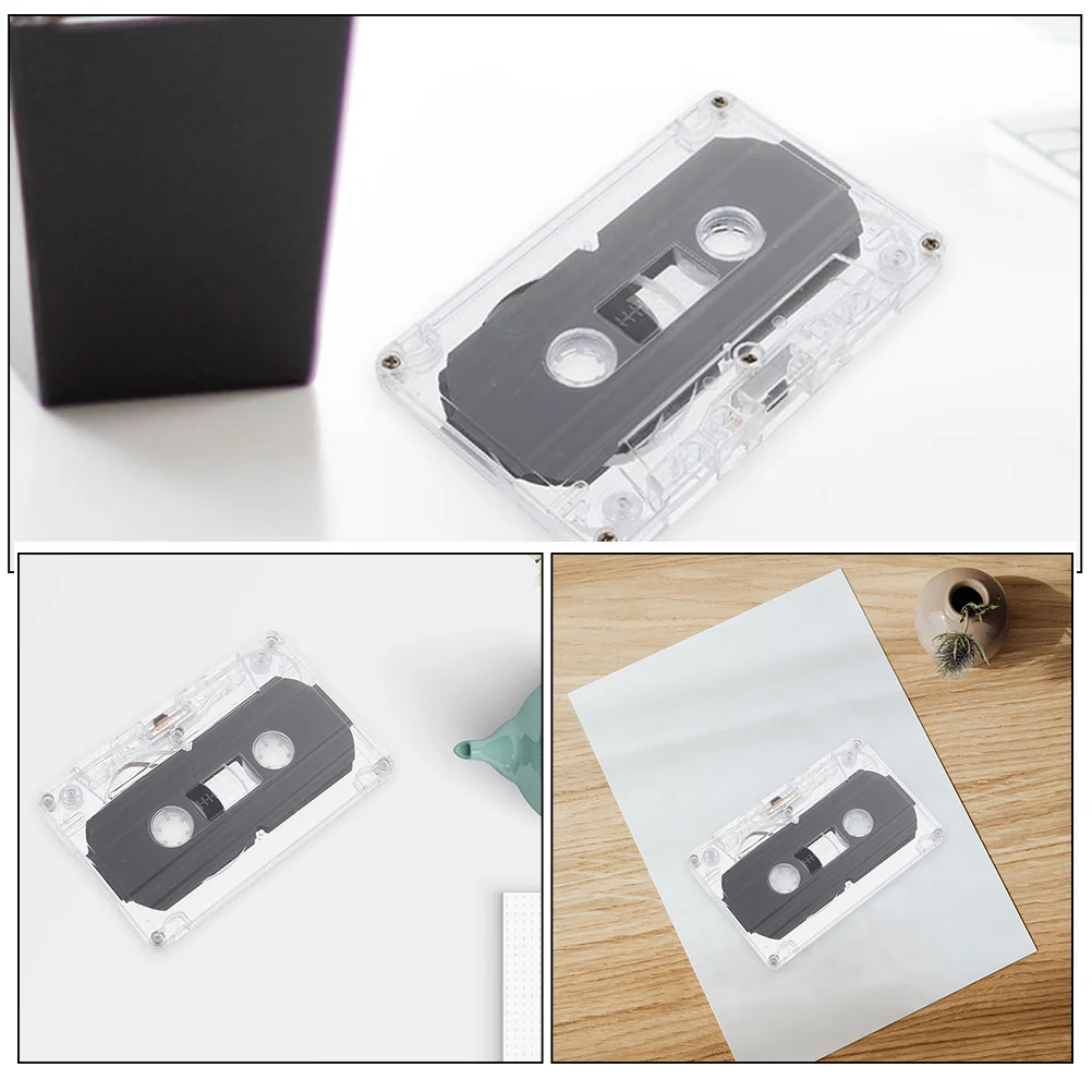 4 Pcs Blank Audio Tape Cassette Tapes for DIY Material Handcraft Accessory Decoration