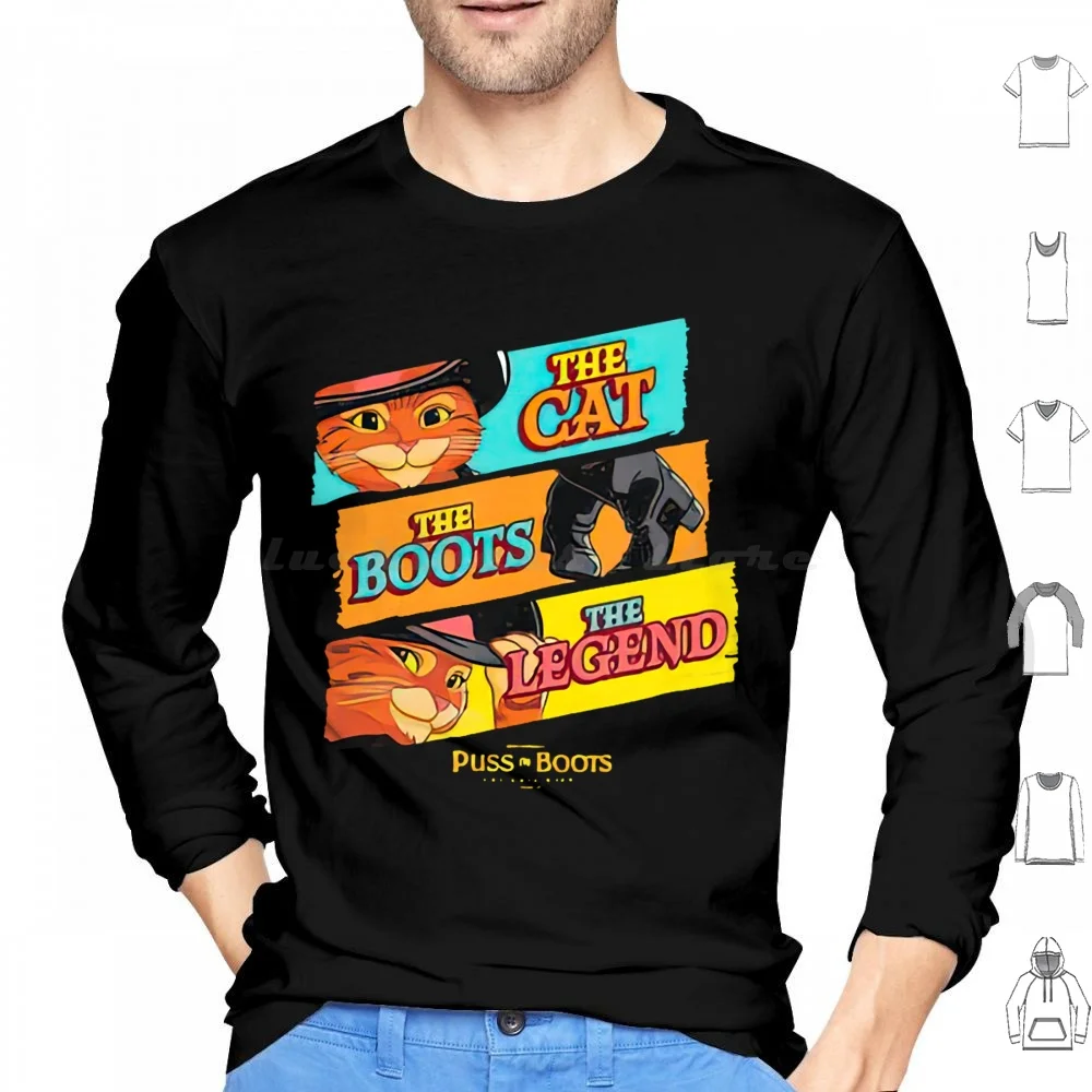 Púss Ín Boots Thé Lást Wísh Sudadera con capucha Algodón Manga larga Púss Ín Boots Cártoon Cát Déáth Goldílocks Pérríto Púss Ín Boots Thé