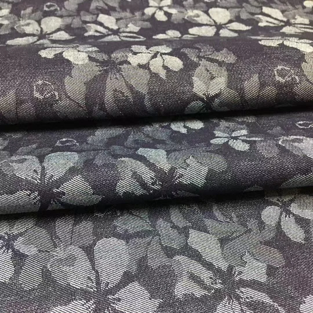 Azul Lavado Denim Tecido Jacquard Stretch Fabric Saia Roupas e Casaco Calças Artesanais Roupas Diy