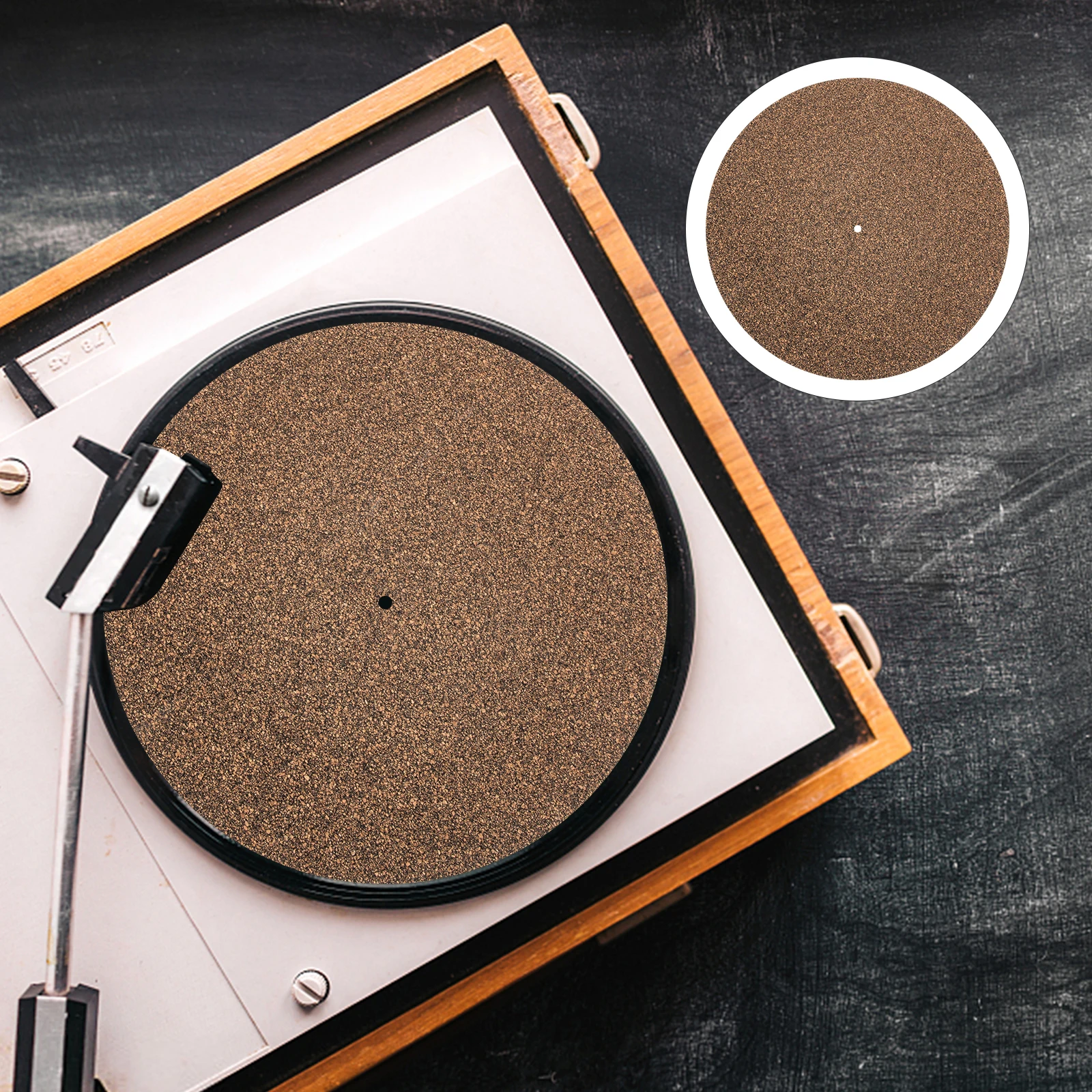 

Cork Record Mat Vinyl Player Accessory Pad Records Made Protective Placemats Rubber Slipmats for Turntable